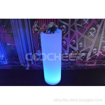 PE plastic Glowing Led Flower Pot Rechargeable Plant Contai